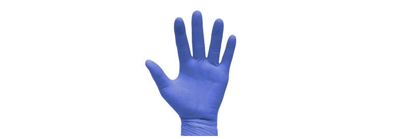 Fisherbrand™ Nitrile Indigo Disposable Gloves PPE Cat III
