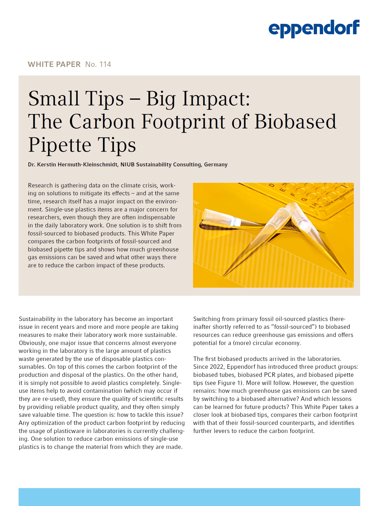 Eppendorf Sustainable BioBased Consumables