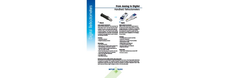 From Analog to Digital Handheld Refractometers
