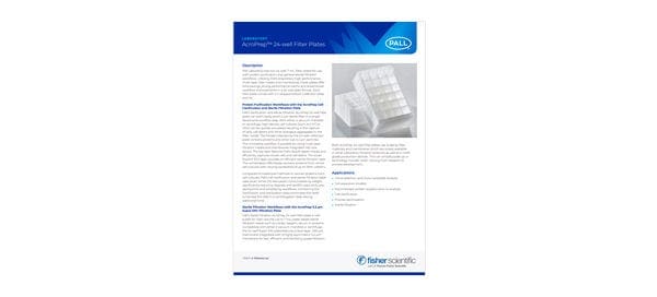 Scientific Brief: PALL AcroPrep™ 24-well Filter Plates