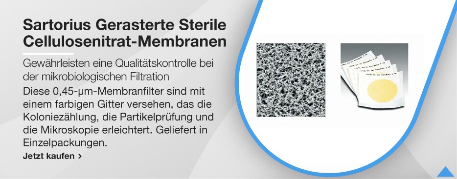 Sartorius Gerasterte Sterile&nbsp;Cellulosenitrat-Membranfilter