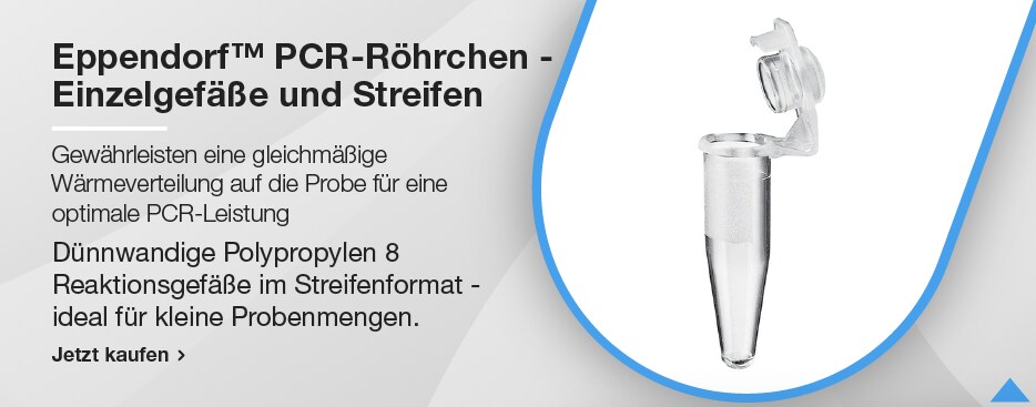 Eppendorf&trade; PCR-R&ouml;hrchen - Einzelgef&auml;&szlig;e und Streifen