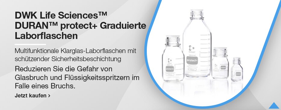 DWK Life Sciences&trade; DURAN&trade; protect+ Graduiert Laborflaschen