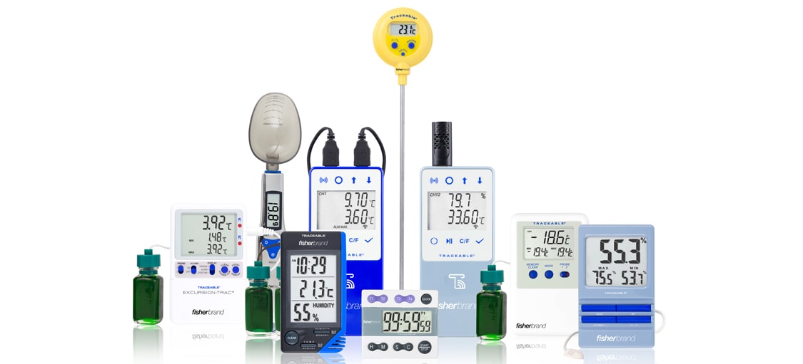 Fisherbrand collection of traceable products made of stopwatches, clocks and data loggers
