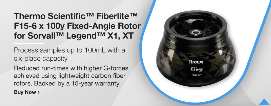 Thermo Scientific&trade;&nbsp;Fiberlite&trade; F15-6 x 100y Fixed-Angle Rotor for Sorvall&trade; Legend&trade; X1, XT