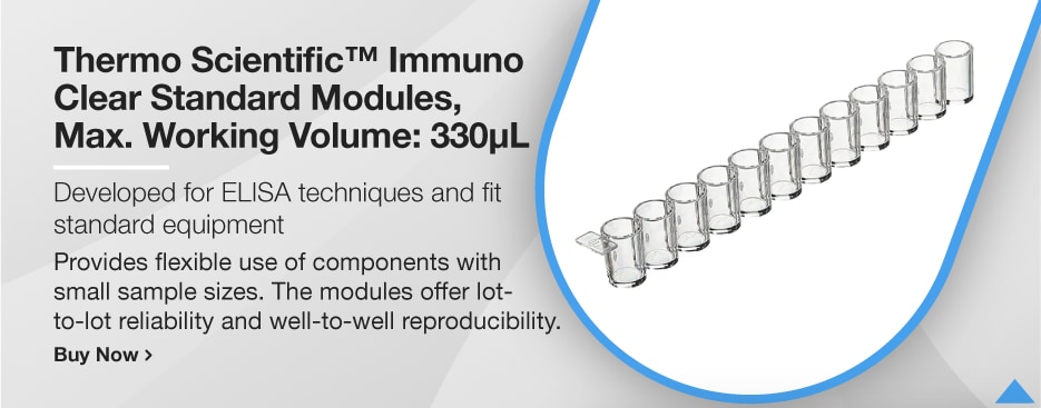 Thermo Scientific™ Immuno Clear Standard Modules, Max. Working Volume: 330μL Thermo Scientific™ Immuno Clear Standard Modules, Max. Working Volume: 330μL