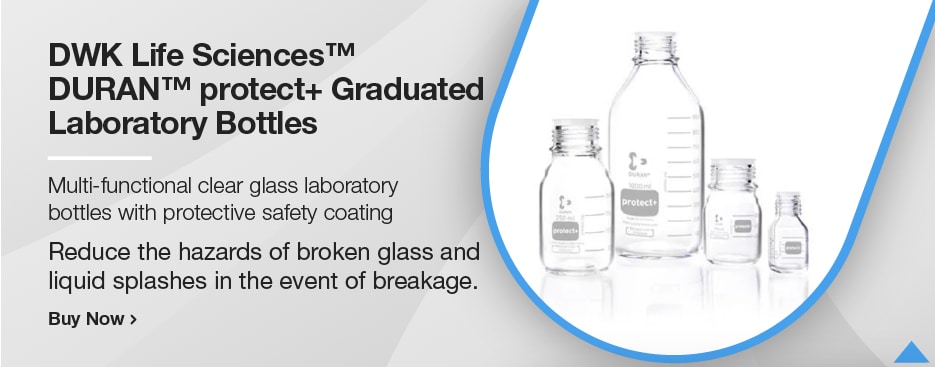 DWK Life Sciences™ DURAN™ protect+ Graduated Laboratory Bottles DWK Life Sciences™ DURAN™ protect+ Graduated Laboratory Bottles